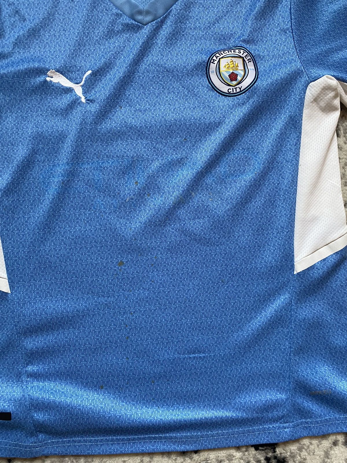 Puma × Vintage Manchester City De Bruyne Jersey Puma Blockcore First Kit Size US S / EU 44-46 / 1 - 8 Thumbnail