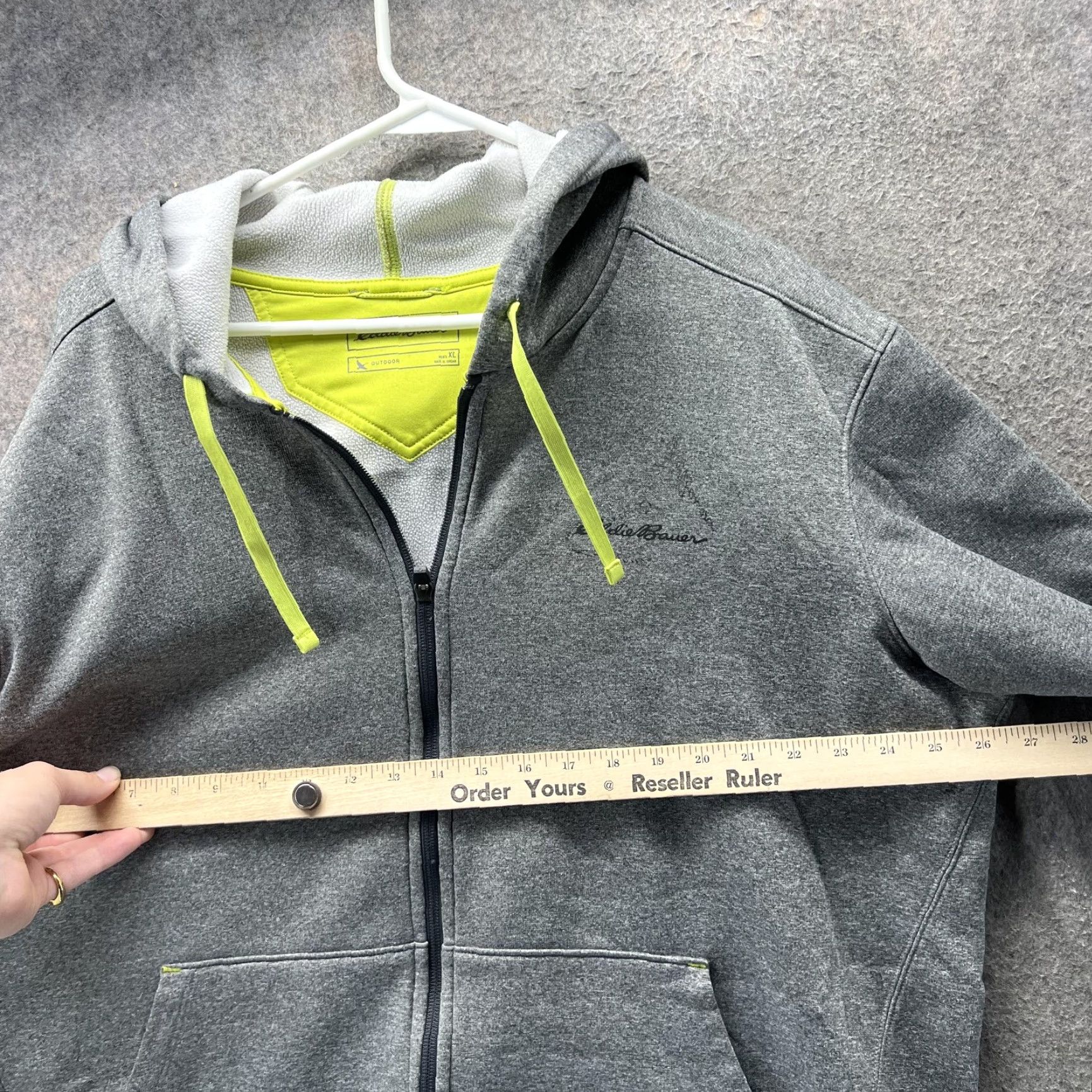 Eddie Bauer Eddie Bauer Hoodie Mens XL Gray Outdoor Full Zip Fleece Sweatshirt Logo Size US XL / EU 56 / 4 - 6 Thumbnail