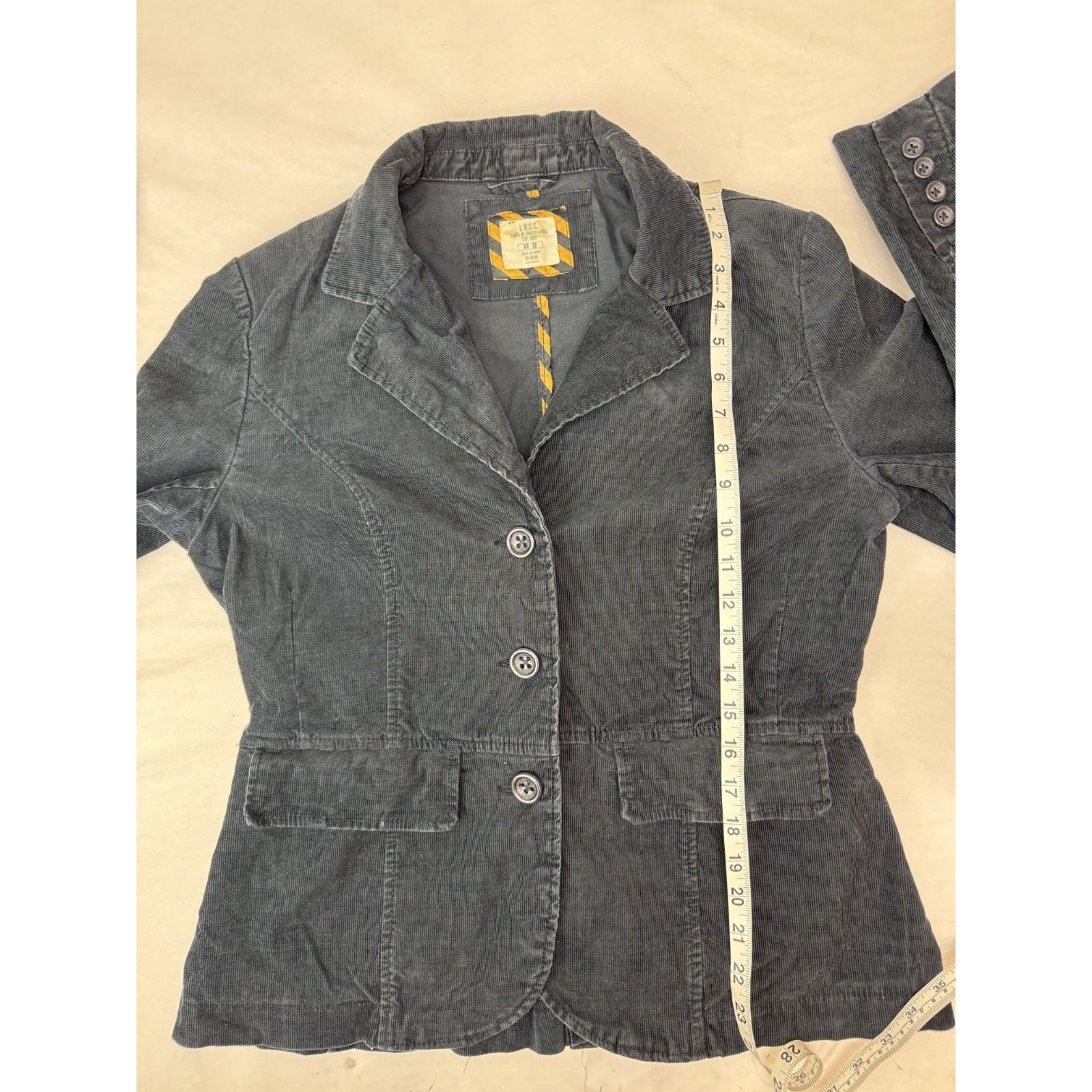 L.O.G.G. Grunge Corduroy Blazer Cinched Waist Size 12 Dark Academia Size L / US 10 / IT 46 - 5 Thumbnail