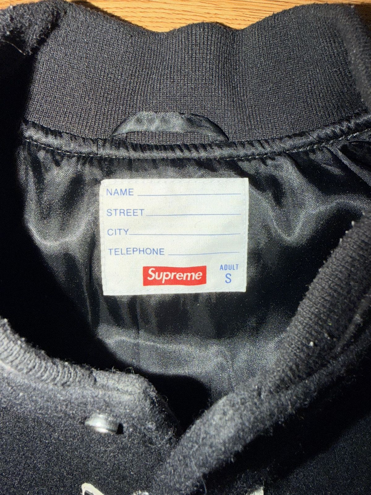 Playboy × Supreme Supreme Playboy Wool Varsity Jacket Black Size Small Size US S / EU 44-46 / 1 - 4 Thumbnail