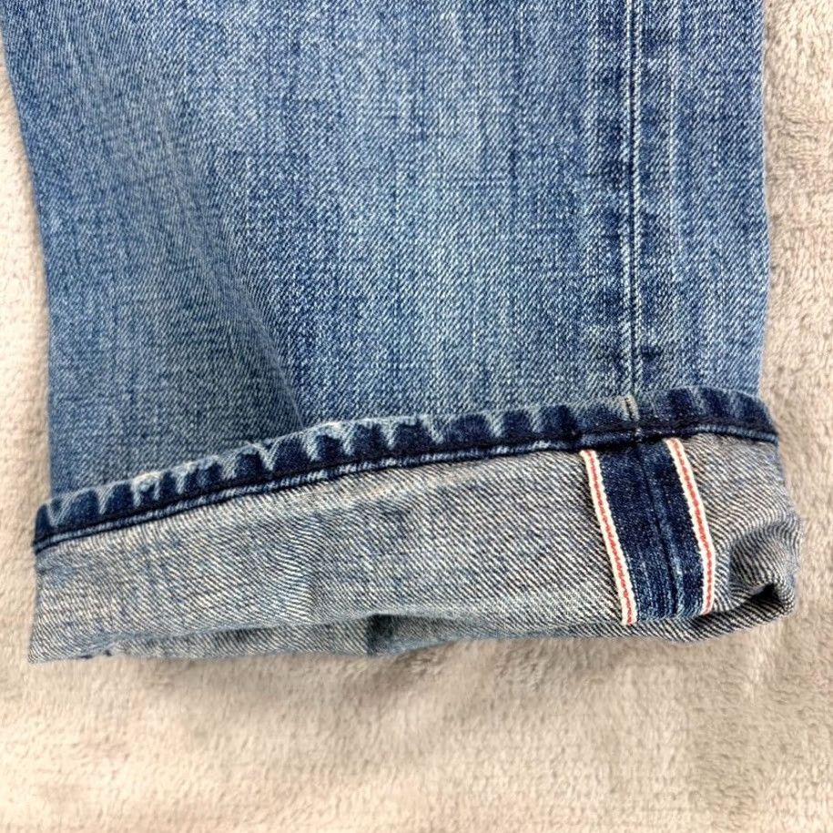 Banana Republic Banana Republic Premium Patchwork Distressed Selvedge Jeans Blue Men 34x34 Slim Mid Rise 5-Pocket Denim Slimming Casual Cowboy Style Shirts? Size US 33 - 5 Thumbnail
