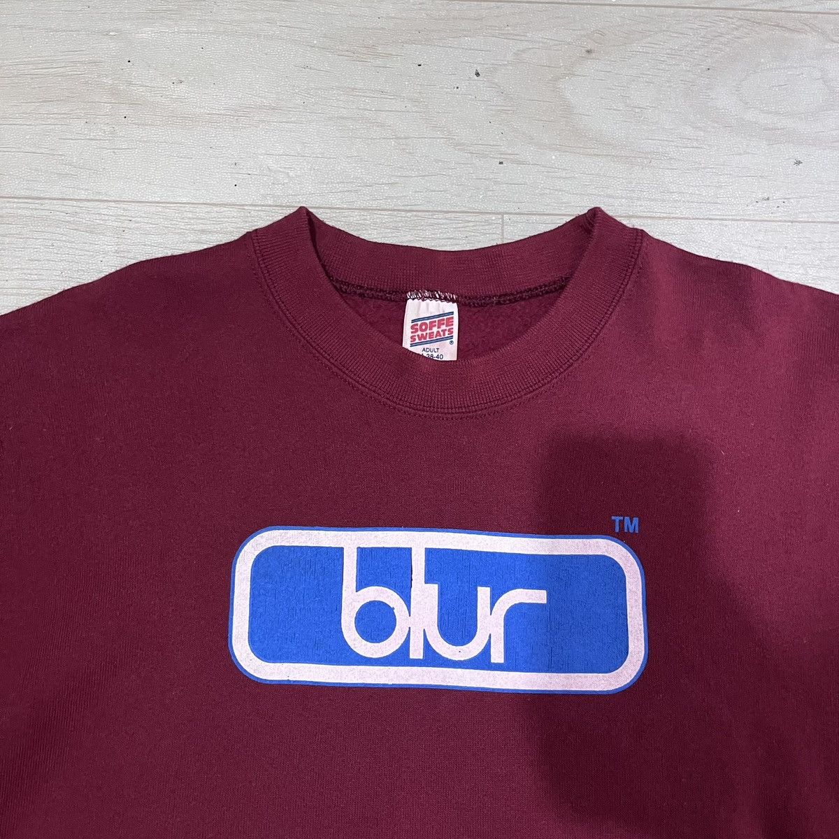 Vintage 90s Blur sweatshirt 50/50 Size US M / EU 48-50 / 2 - 2 Thumbnail