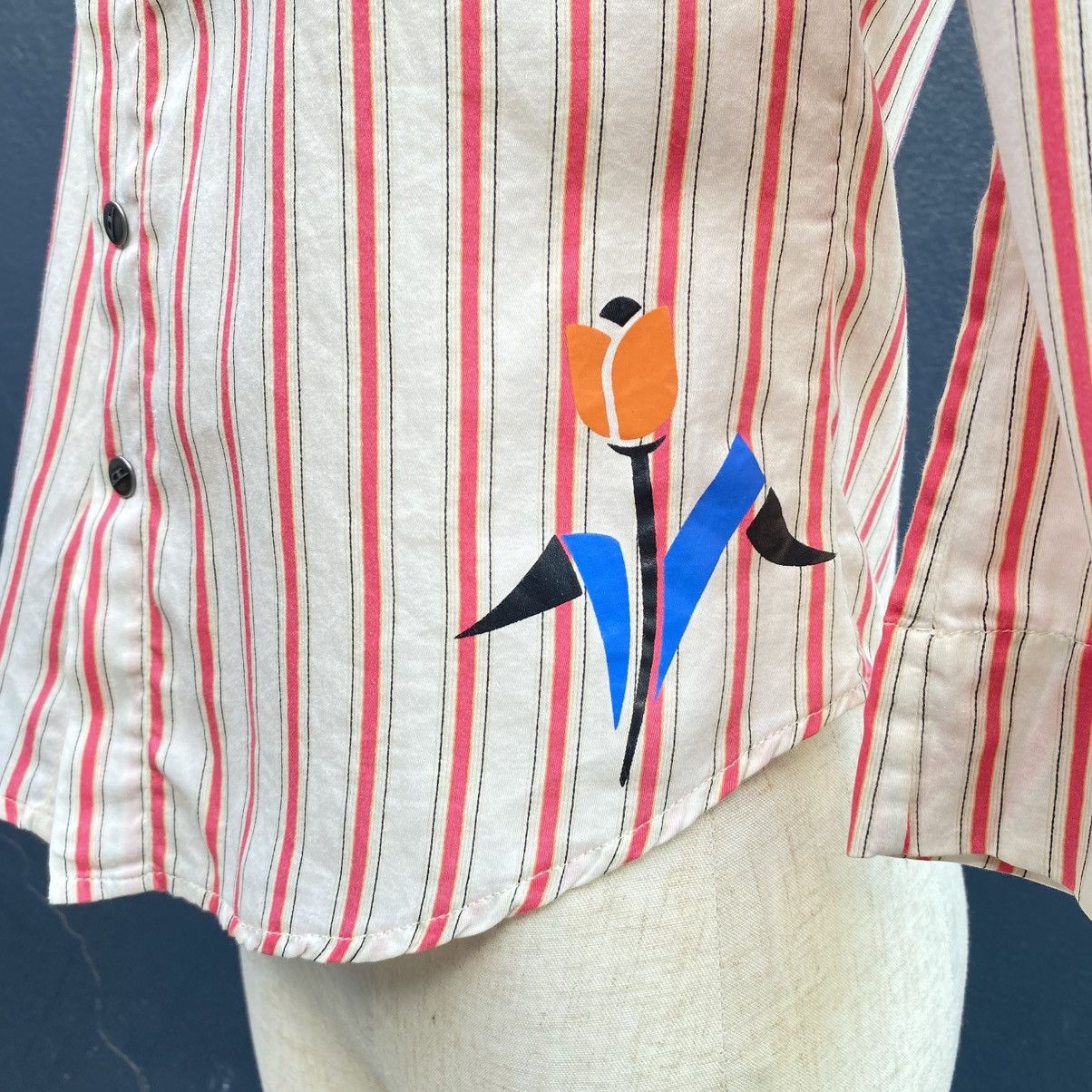Diesel DIESEL White Striped Snap-Button Shirt Size S / US 4 / IT 40 - 15 Thumbnail