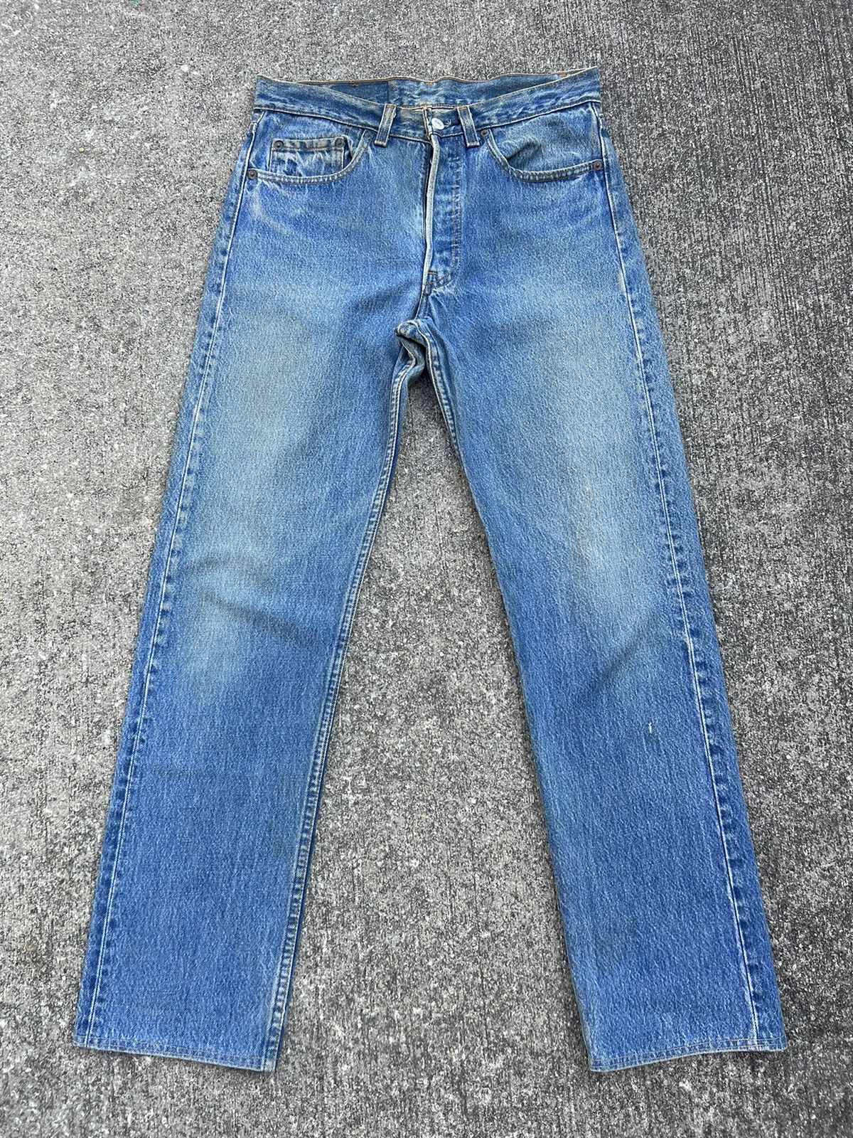 Levi's Vintage 80s Levi’s 501 Distressed Muddy Denim Jeans Size US 31 - 1 Thumbnail