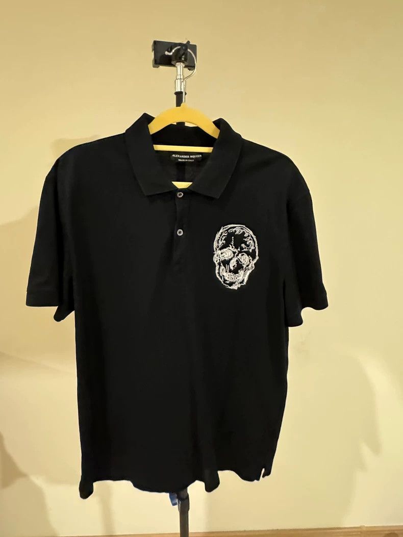 Alexander McQueen Black Skull Polo Shirt by Alexander McQueen- DMC Size US XL / EU 56 / 4 - 1 Thumbnail