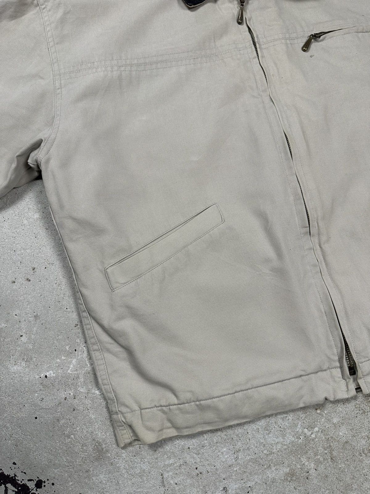 Carhartt × Vintage Vintage Y2K Detroit Style Beige Workwear Jacket Size US L / EU 52-54 / 3 - 4 Thumbnail