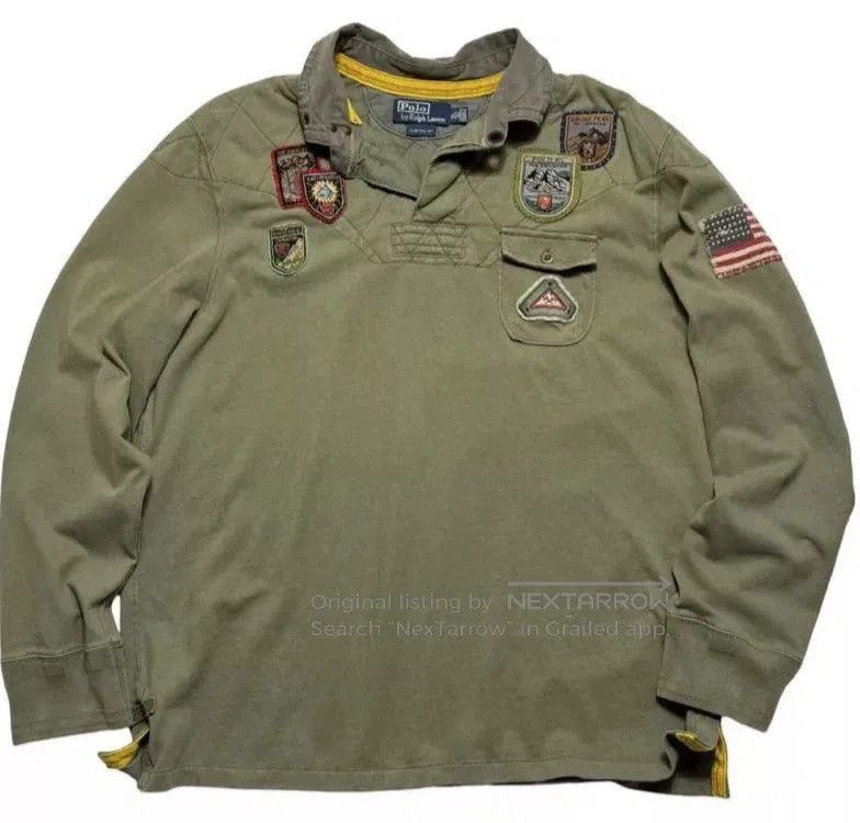 vintage polo ralph lauren climbing patch shirt.
