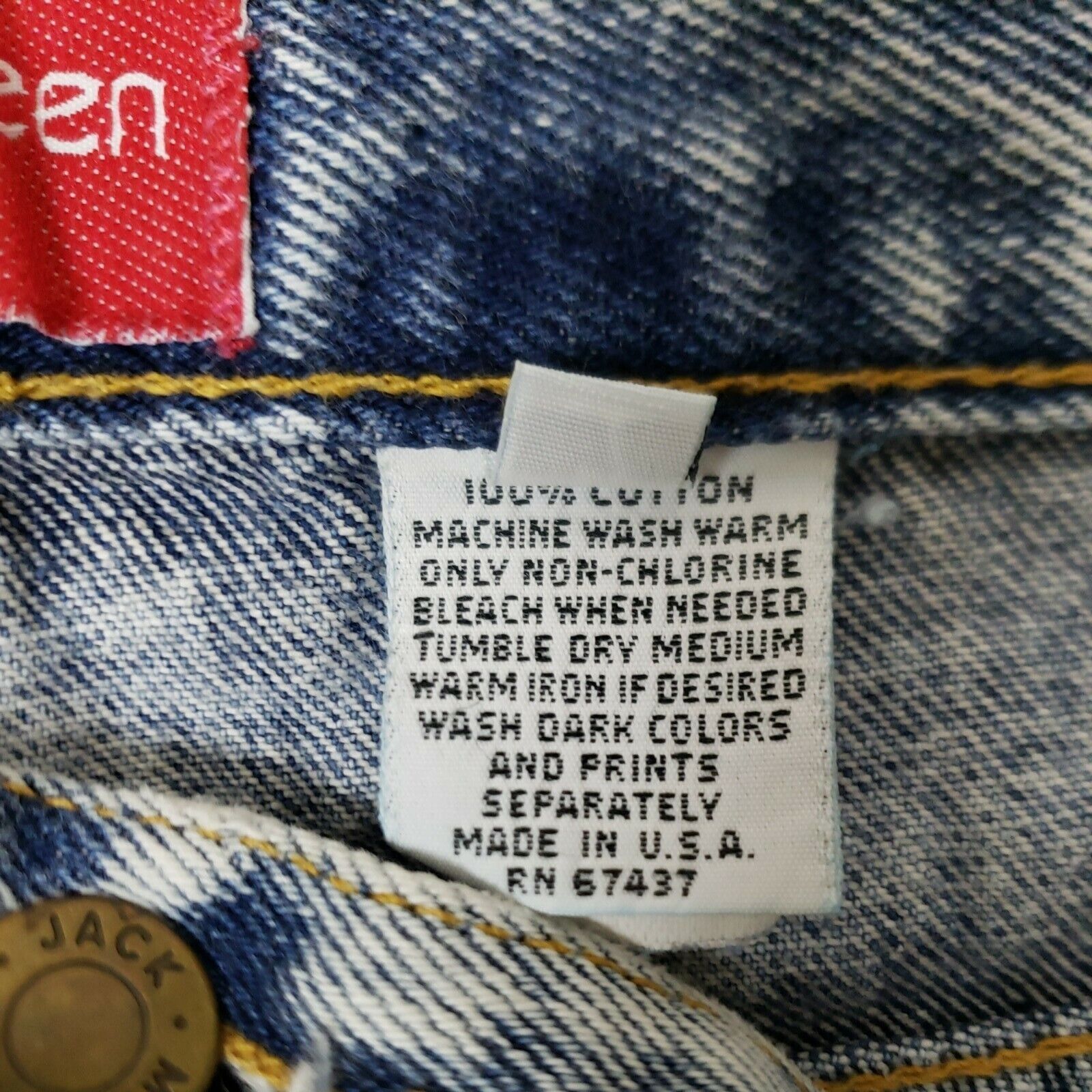 Other Jack Mulqueen Upcycled Denim Skirt Womens 7 80s Acid Wash Ha Size 26" / US 2 / IT 38 - 6 Thumbnail