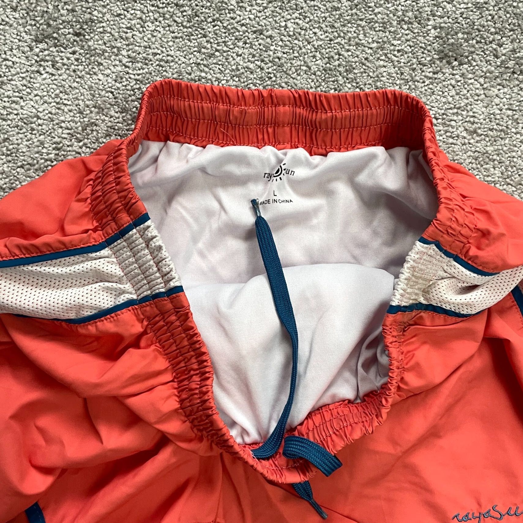 Vintage Raya Sun Orange Active Shorts Women L 28 in Drawstring Lined 4 in Inseam Athletic Running Size 36" / US 14 / IT 50 - 4 Thumbnail