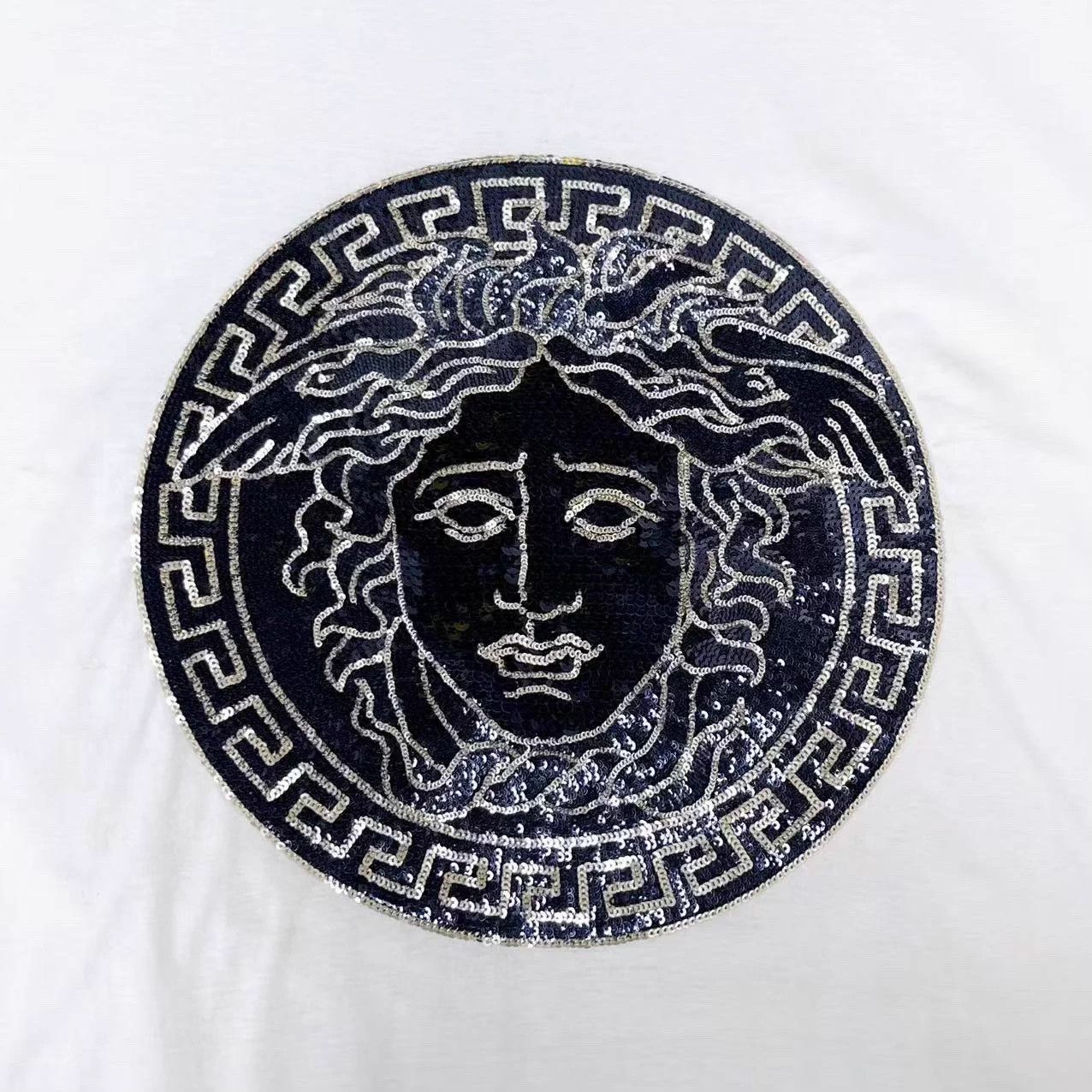 Versace Versace White Glitter Medusa Head Logo Unisex L T-Shirt Size US L / EU 52-54 / 3 - 4 Thumbnail