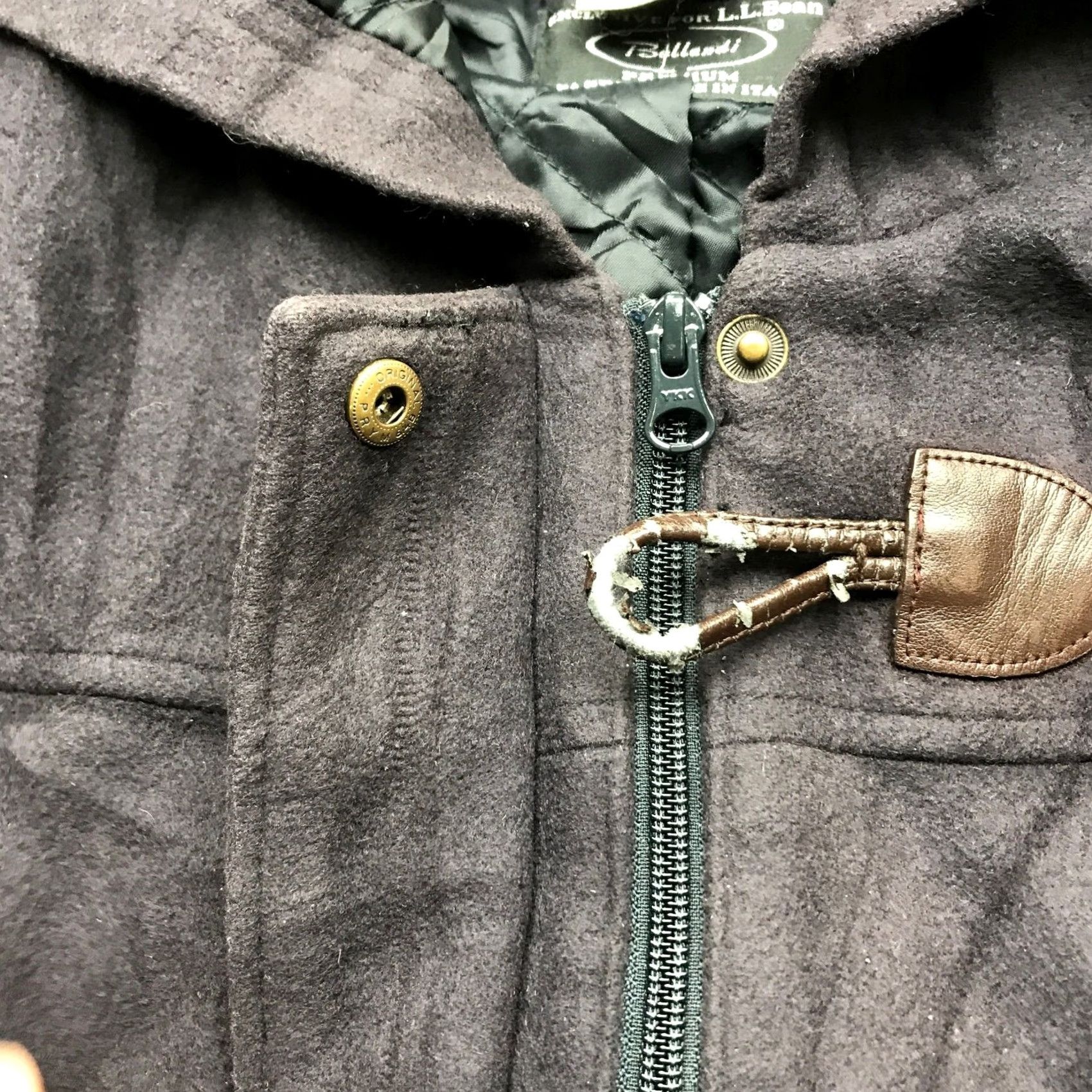 Vintage VINTAGE LL Bean Bellandi Classic Lambswool Duffel Coat Womens XL 18 Hooded Purple Toggle Coat Size XL / US 12-14 / IT 48-50 - 7 Thumbnail
