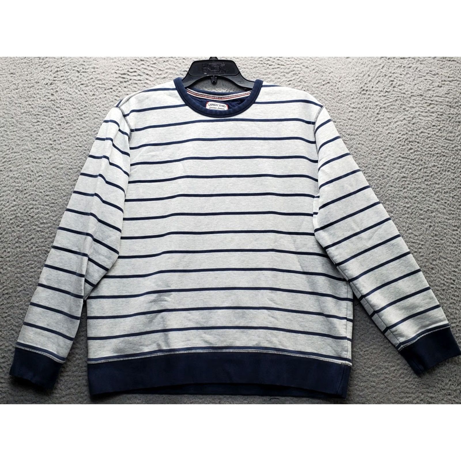 Lands' End Lands' End Mens XL Multicolor Striped Raglan Sleeve Pullover Sweater Size US XL / EU 56 / 4 - 2 Thumbnail