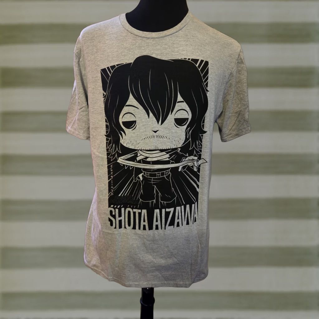 Vintage Pop Tees My Hero Academia Shota Aizawa T-Shirt Size Large Gray Short Sleeve Size US L / EU 52-54 / 3 - 1 Thumbnail