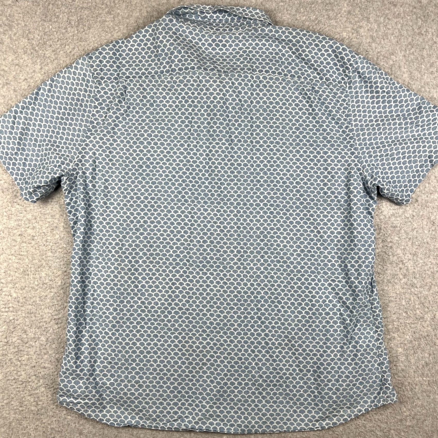 Faherty Faherty Playa Shirt Mens Large Blue Stretch Cotton Short Sleeve Button Size US L / EU 52-54 / 3 - 2 Thumbnail