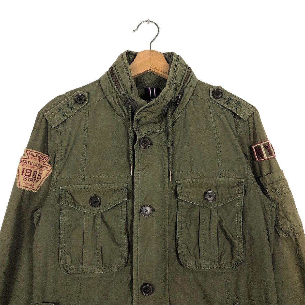 Japanese Brand 🔥90’s Design Biker Military Jacket Tommy Hilfiger Size US M / EU 48-50 / 2 - 4 Thumbnail