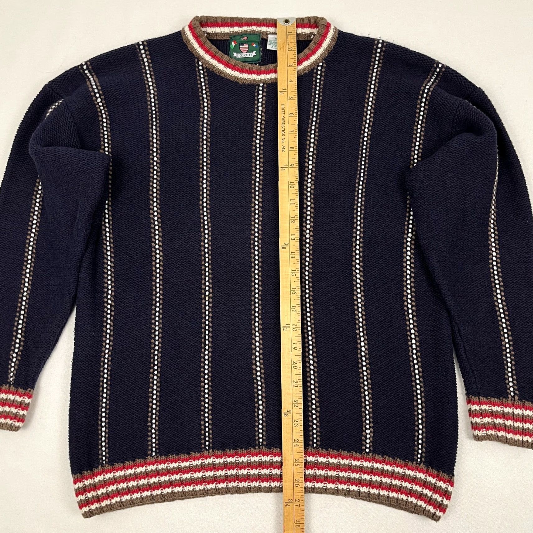 Brooks Brothers VINTAGE Brooks Brothers Sweater Mens Large Blue Striped Knit Pullover Crewneck Academia Preppy Size US L / EU 52-54 / 3 - 3 Thumbnail