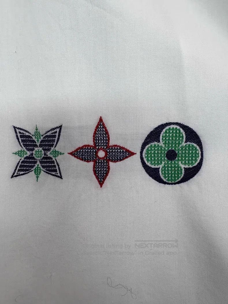 Louis Vuitton Louis Vuitton Three-flower embroidered white shirt Size US S / EU 44-46 / 1 - 4 Thumbnail