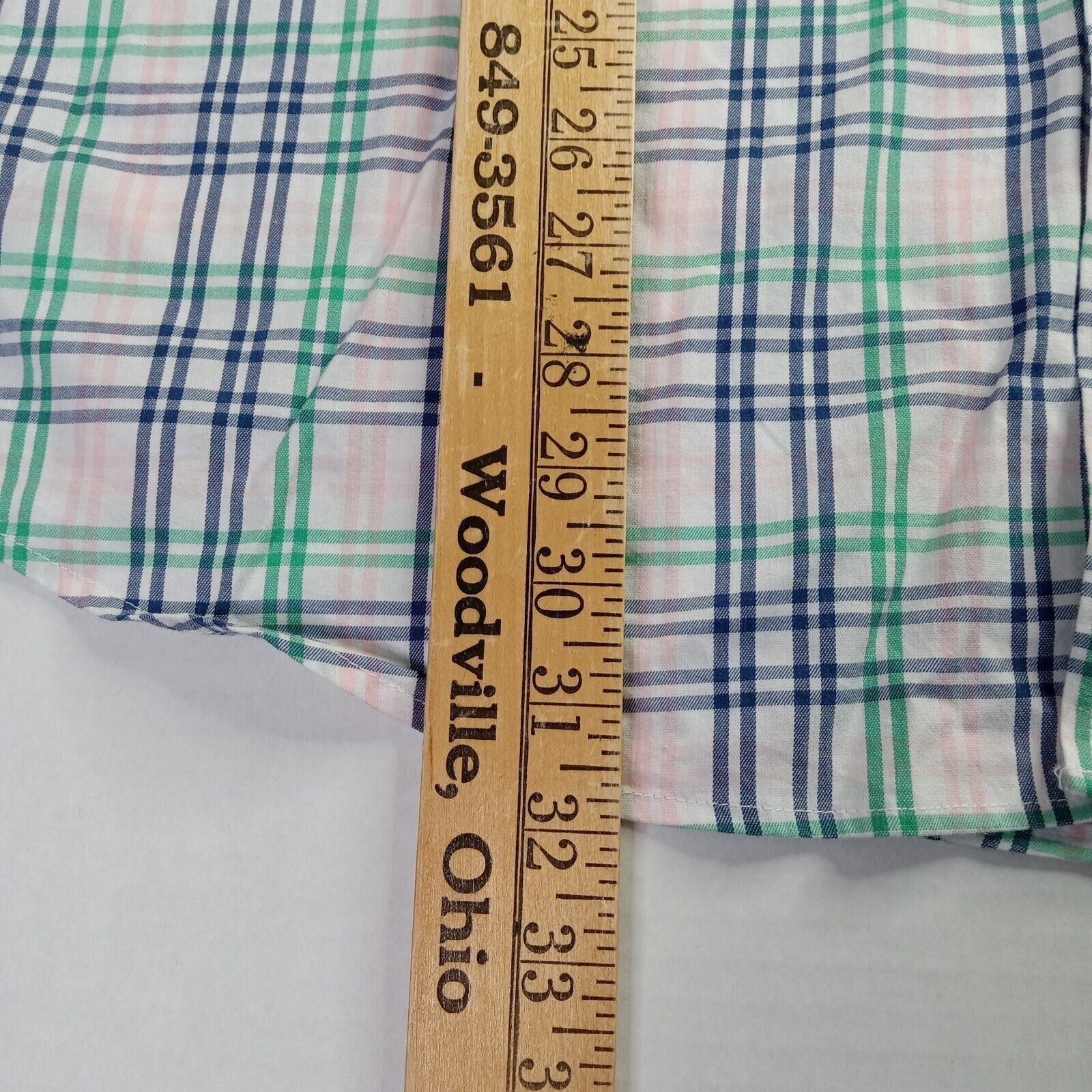 George George Poplin Shirt Men's 2XL Pink Green White Plaid Classic Size US XXL / EU 58 / 5 - 6 Thumbnail
