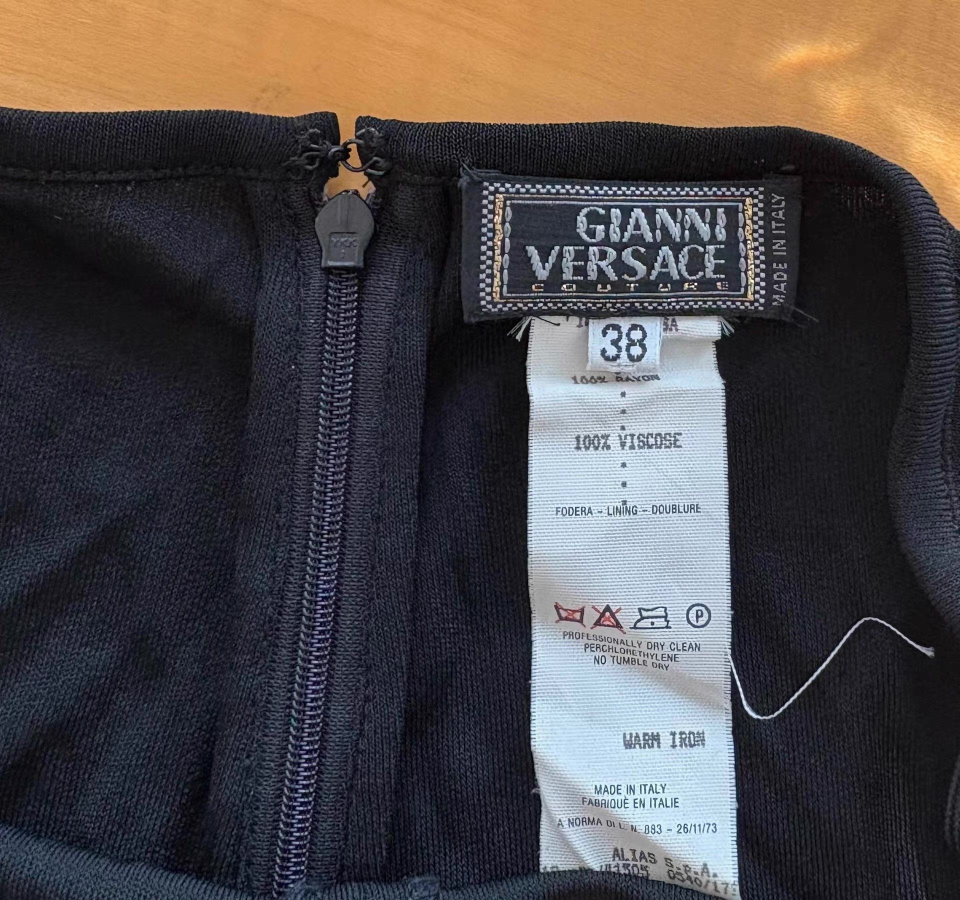 Givenchy Gianni Versace Women's Black Flared Yoga Pants Ｑ21 Size 38" / US 16 / IT 52 - 4 Thumbnail