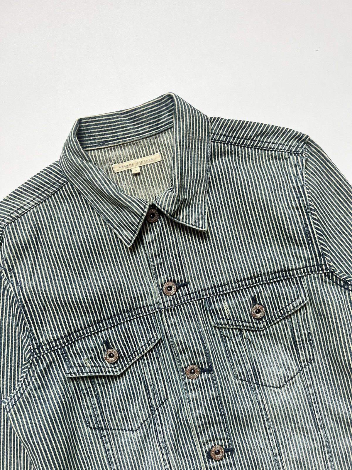Japanese Brand Vintage Browny Hickory Striped Denim Jacket Size US M / EU 48-50 / 2 - 5 Thumbnail