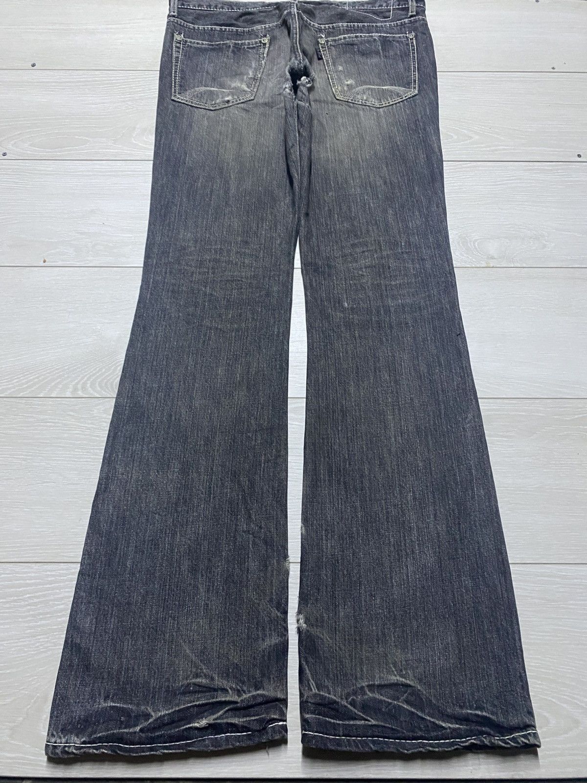 If Six Was Nine Vintage Japanese Brand On Board Patches Bootcut Flare Jeans Size US 34 / EU 50 - 2 Thumbnail