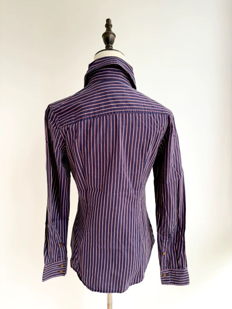 Vivienne Westwood Vivienne Westwood Blue and purple striped slanted collar s Size M / US 6-8 / IT 42-44 - 3 Thumbnail