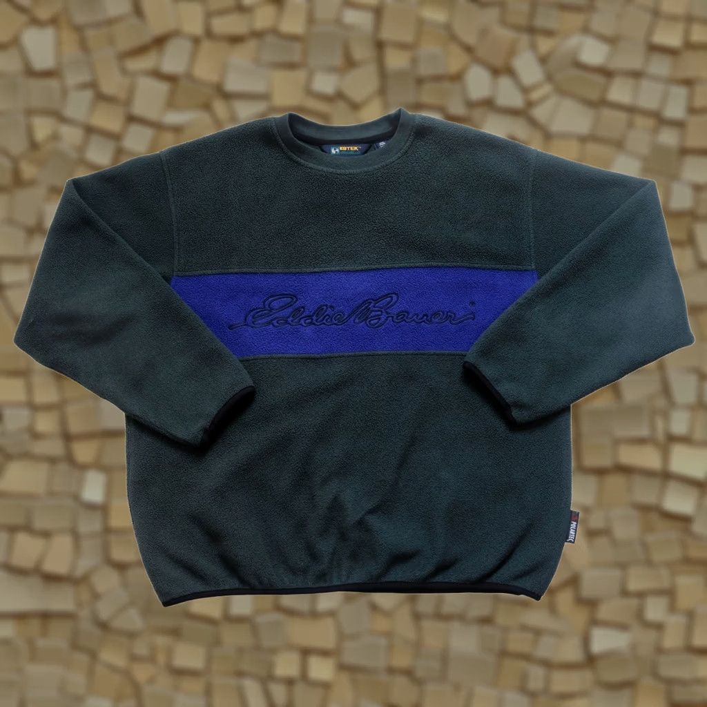 Eddie Bauer VINTAGE Eddie Bauer EBTEK Fleece Sweatshirt Mens M Green 90s Y2K Polartec Active Canada Size US M / EU 48-50 / 2 - 1 Thumbnail