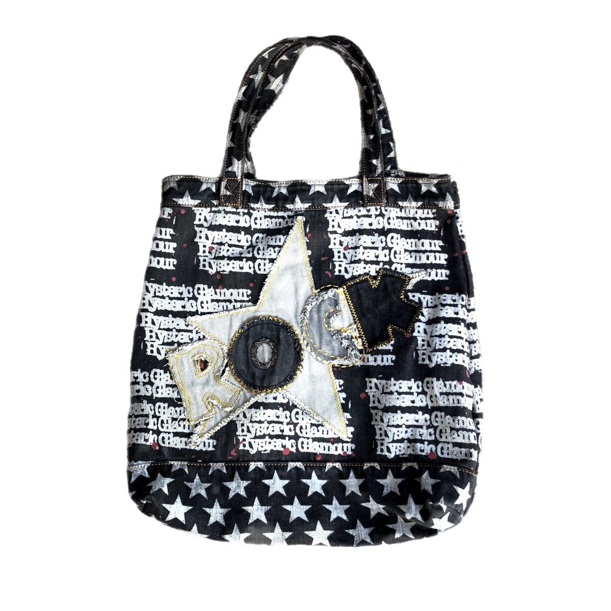 Hysteric Glamour Hysteric Glamour Rock Embroidered Tote Bag Size ONE SIZE - 1 Thumbnail