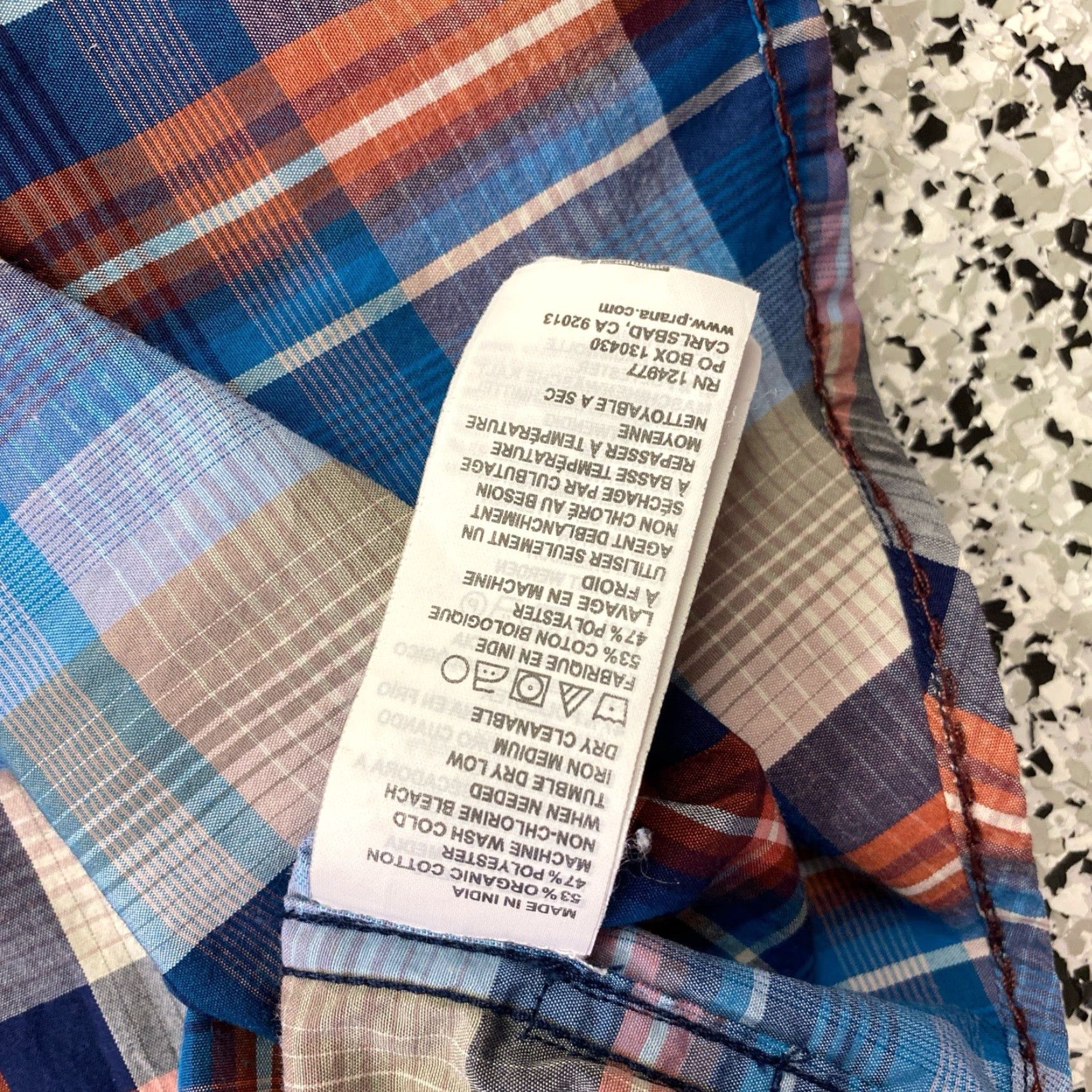 Prana Prana Shirt Mens XL Blue Red Plaid Short Sleeve Button Up Casual Cotton Shirt Size US XL / EU 56 / 4 - 4 Thumbnail