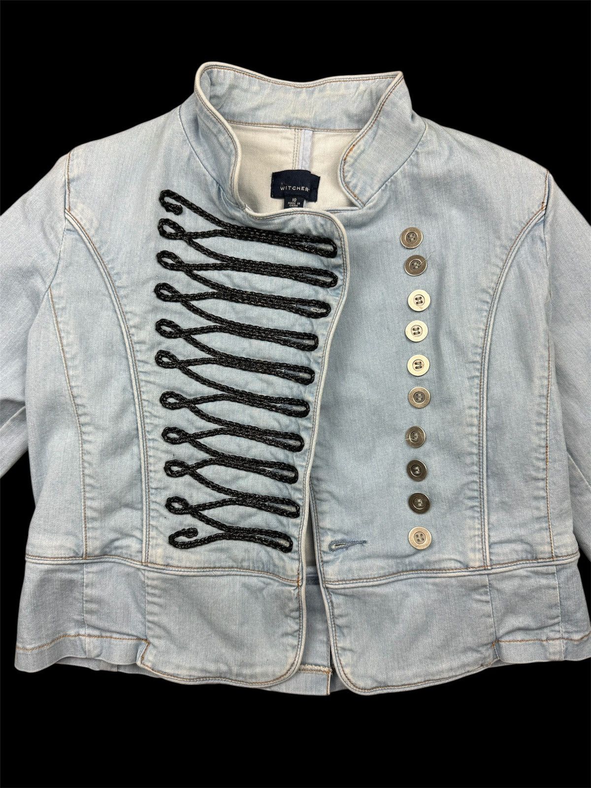 Vintage Witchery Vintage Denim Blue Jacket S10 With Cool Details Size L / US 10 / IT 46 - 5 Thumbnail