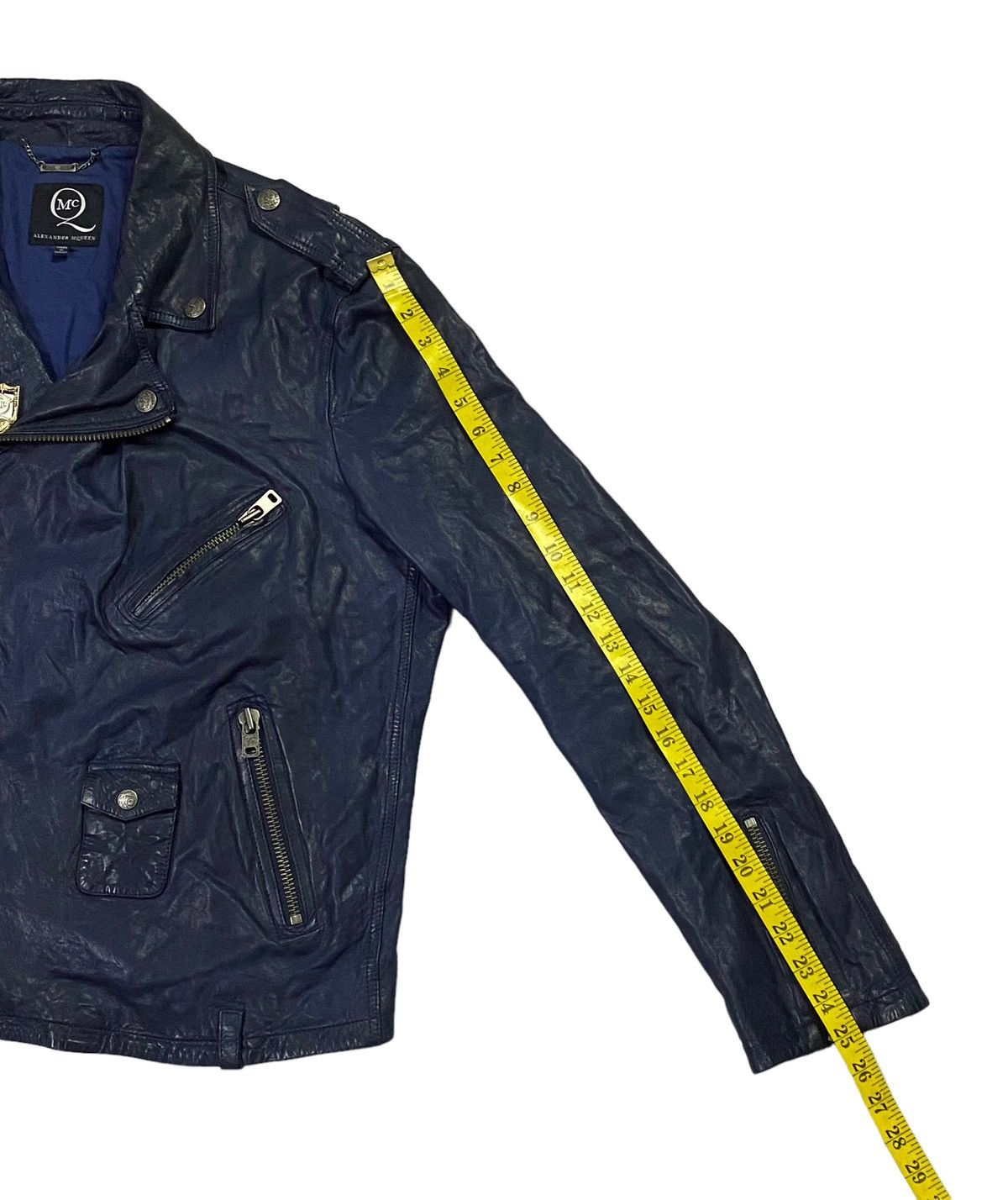 Alexander McQueen Alexander McQueen Double Coller Leather Jacket Size US XL / EU 56 / 4 - 9 Thumbnail
