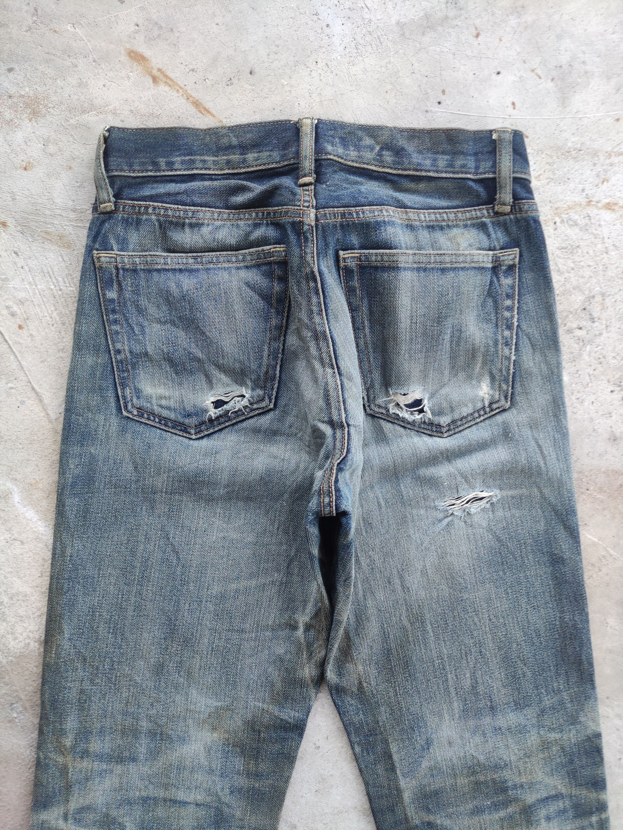 Japanese Brand Vintage Japanese Denim Rusty Distressed Faded Jean Size US 29 - 9 Thumbnail