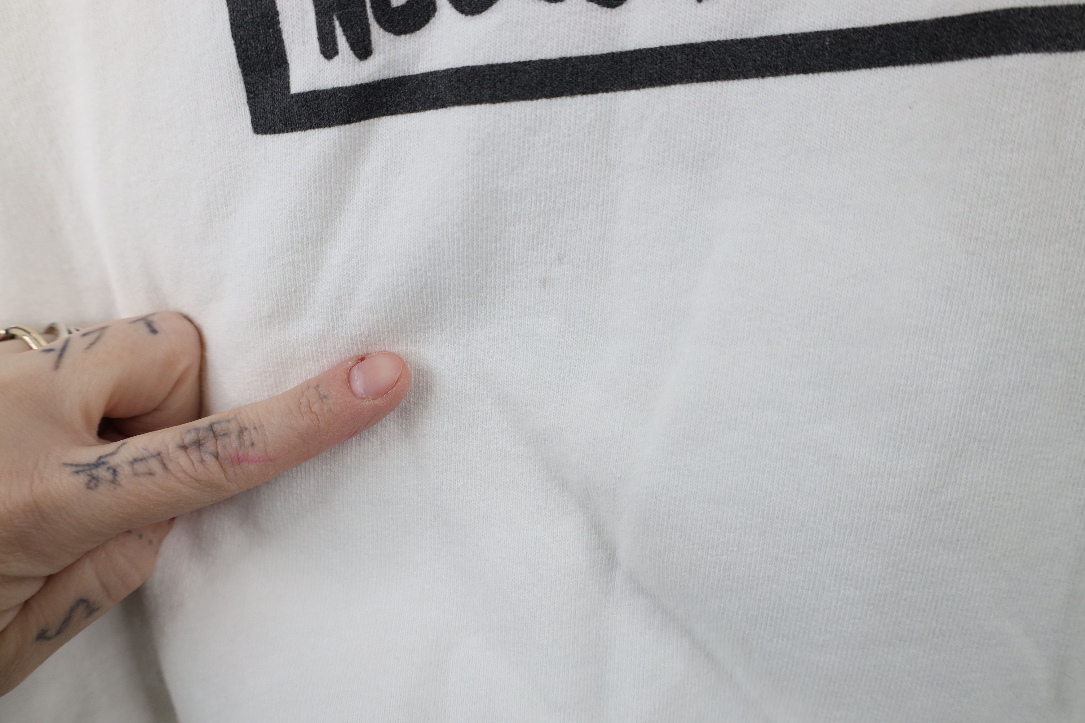 Vintage Vintage 90s Year Old One Owner Needs Parts Sweatshirt White Size US XXL / EU 58 / 5 - 5 Thumbnail