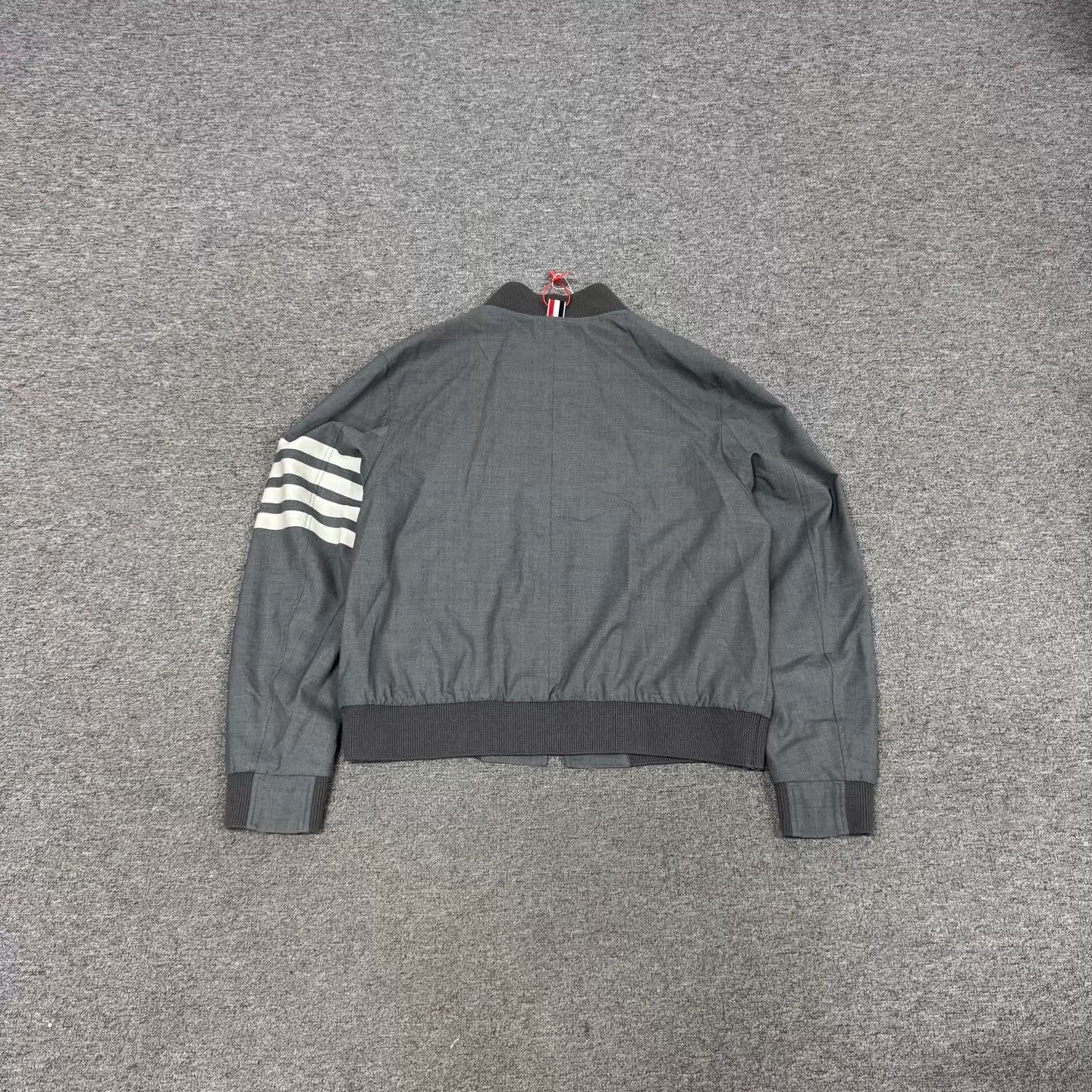 Thom Browne TB 4-Stripe Gray Baseball Jacket US 3 99 New Size US L / EU 52-54 / 3 - 2 Thumbnail