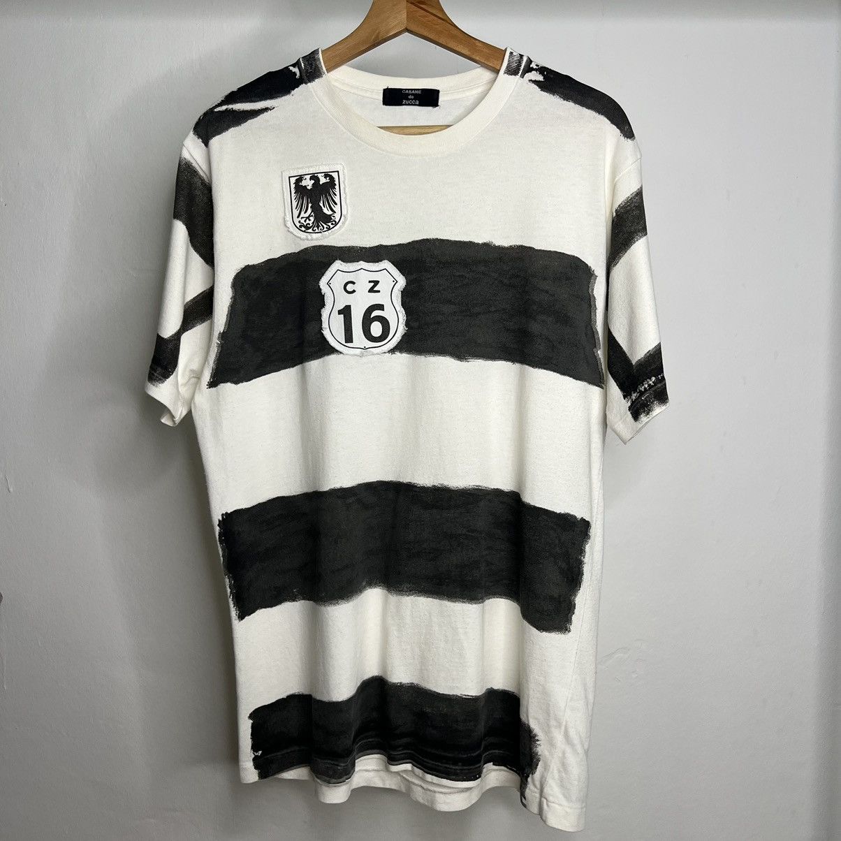 Vintage Cabane De Zucca Stripe Football Inspired