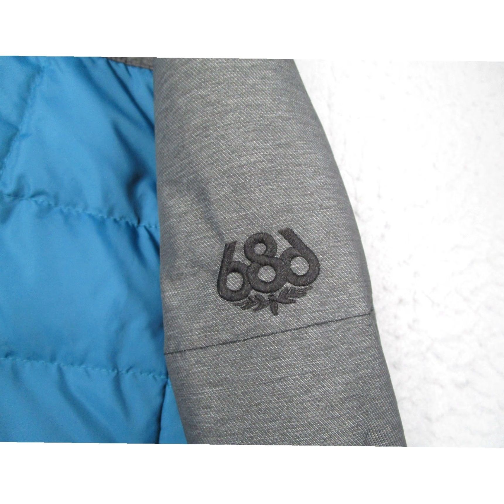 686 686 Airflight Down Parka Womens Medium Blue Grey Puffer Hooded Jacket L4W316 Size M / US 6-8 / IT 42-44 - 5 Thumbnail