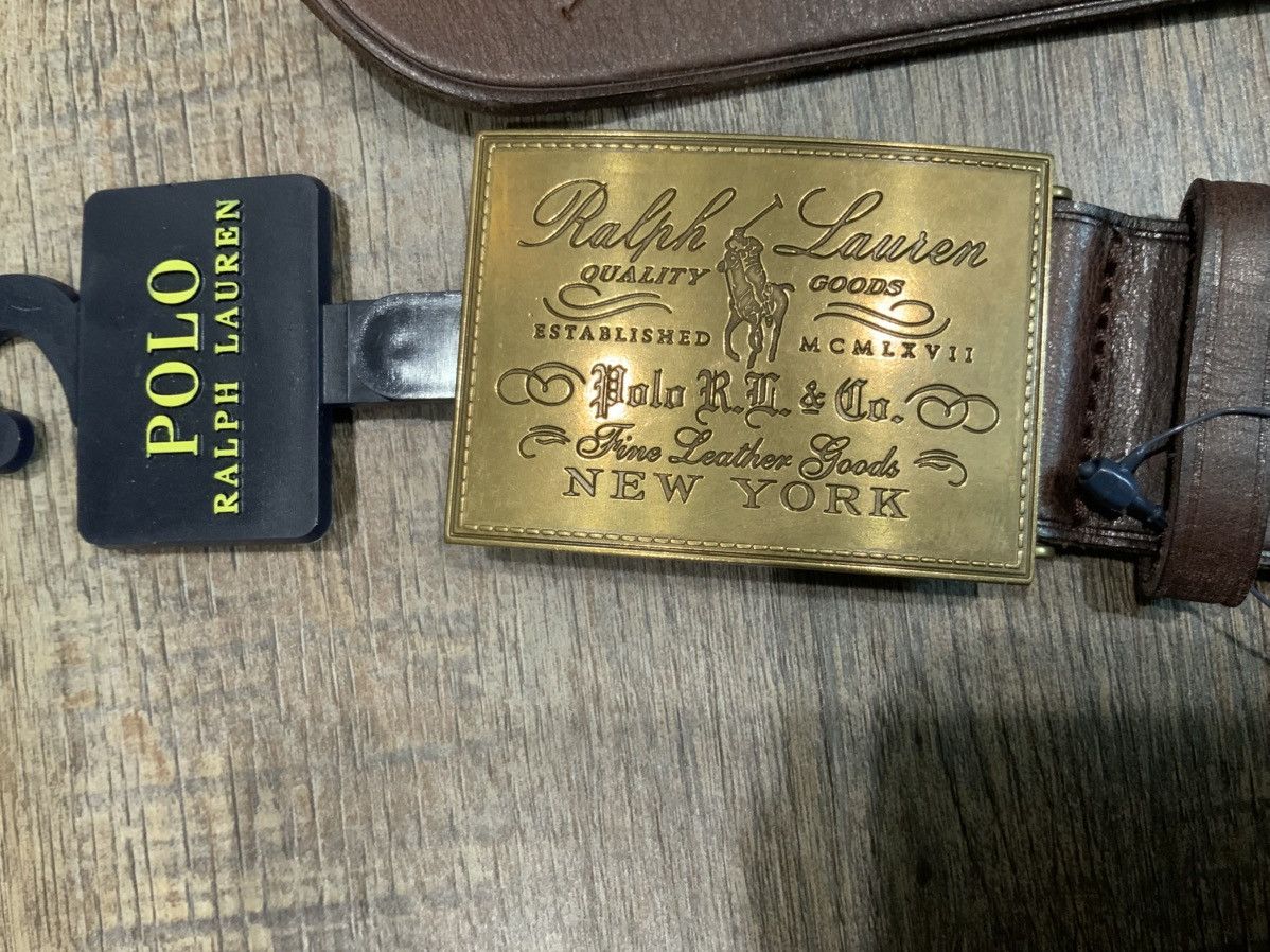 Polo Ralph Lauren New Polo Ralph Lauren Heritage Plaque-Buckle Belt Leather  42 | Grailed