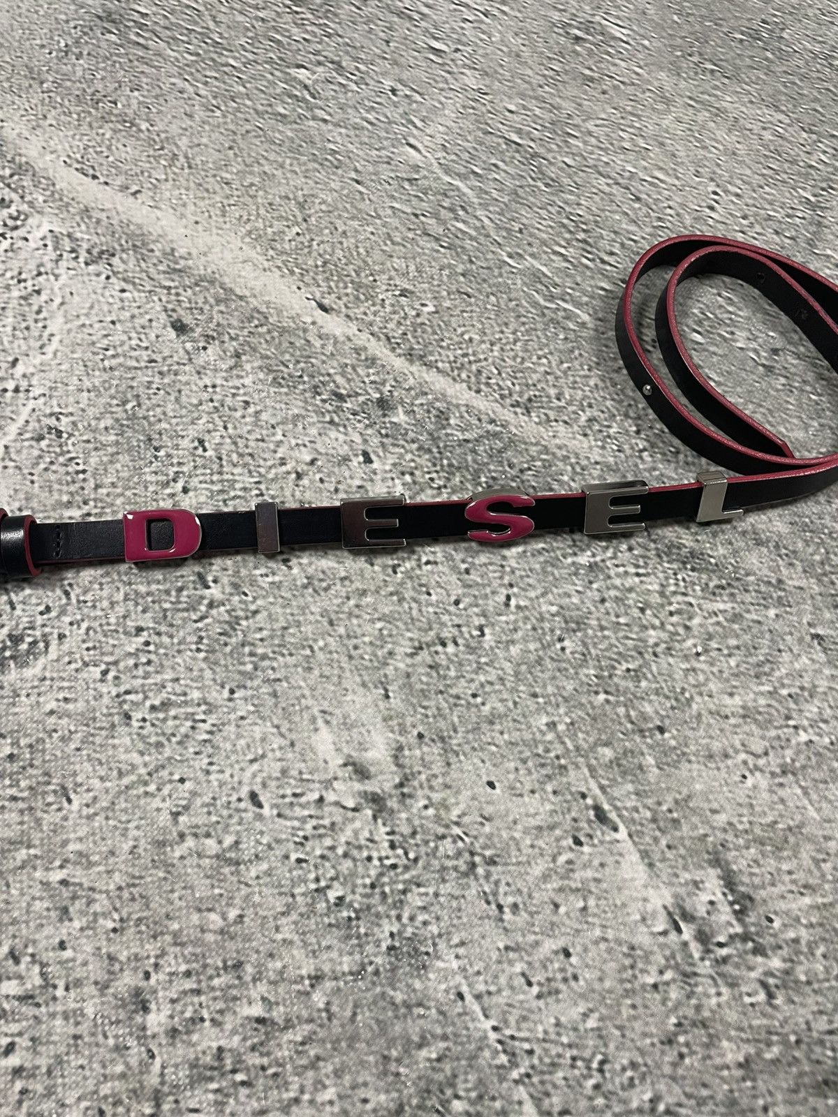 Diesel Diesel leather belt multicolour moving letters black pink Size 32 - 5 Thumbnail