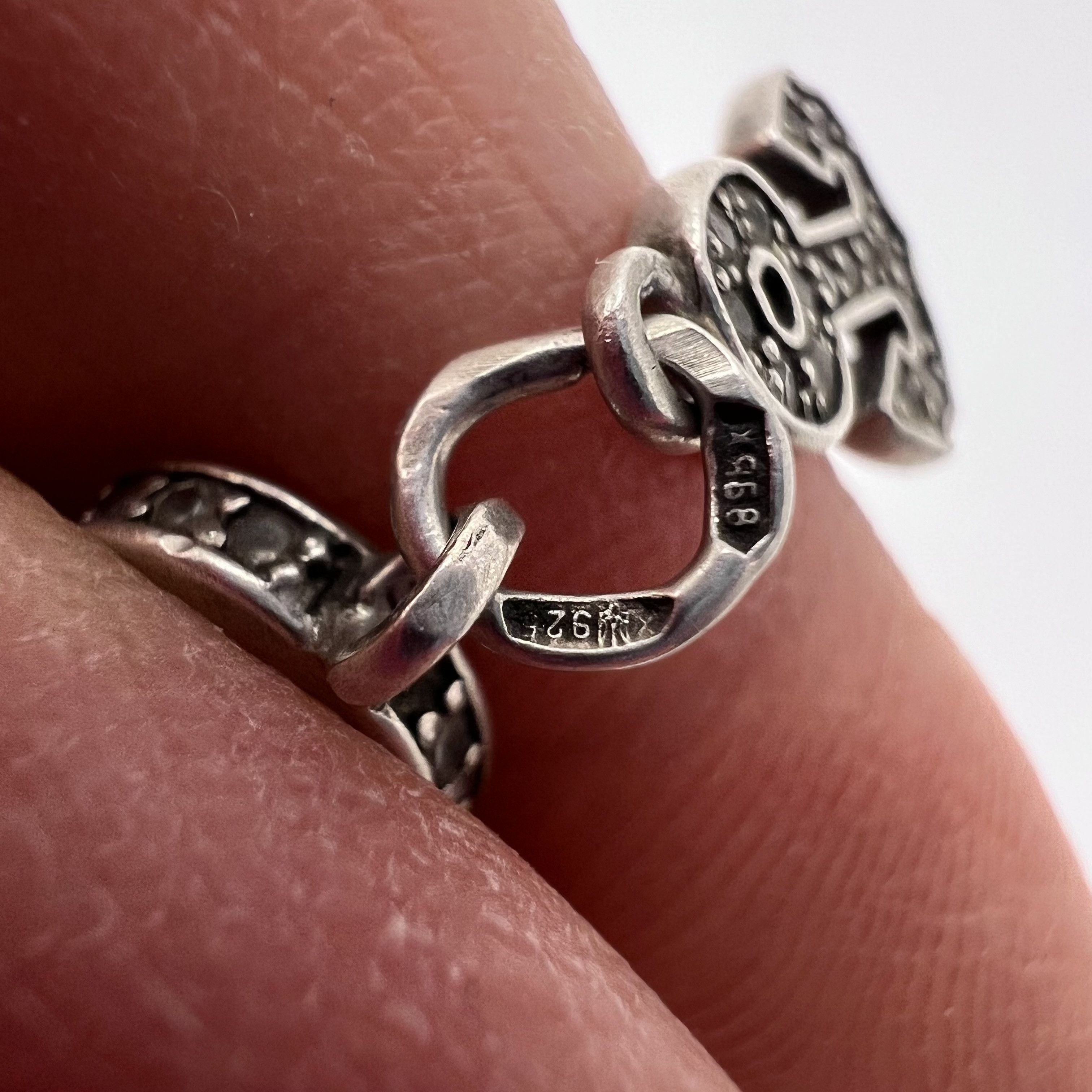 Sterling Silver 925 Sterling Silver Anchor Dangle Charm Cubic Zirconia Size ONE SIZE - 6 Thumbnail
