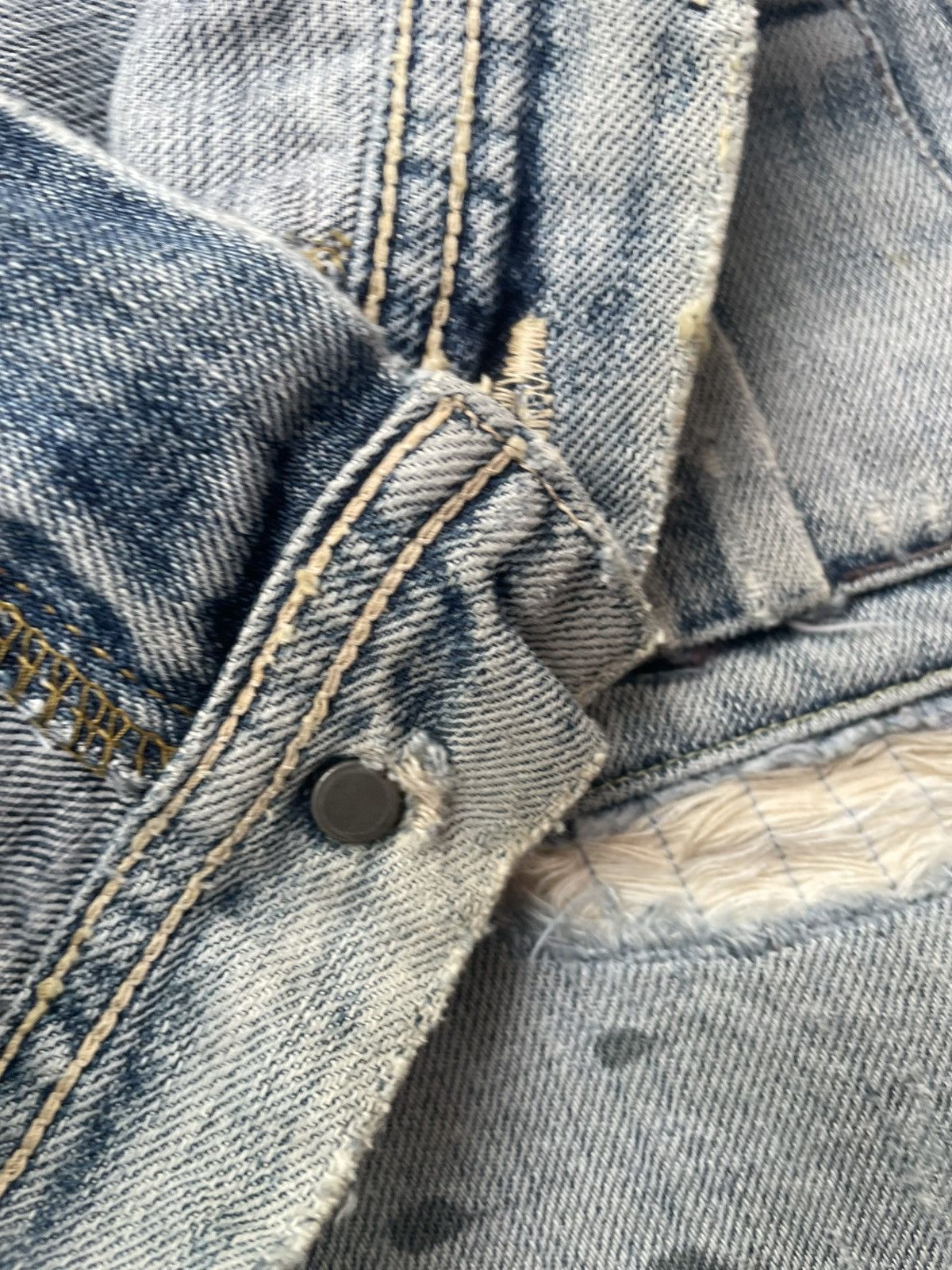 Lee Vintage Lee Distresed Denim Size US 31 - 17 Thumbnail