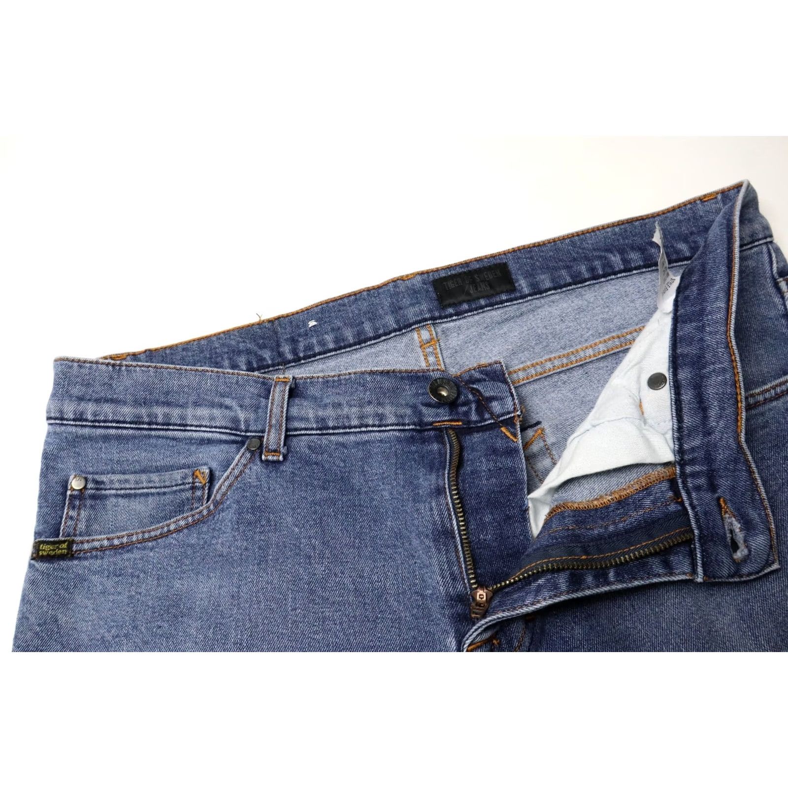 Tiger of Sweden TIGER OF SWEDEN Jeans Men's Evolve W32/L32 Blue Faded Denim Zip Fly Stretched Size US 32 / EU 48 - 4 Thumbnail