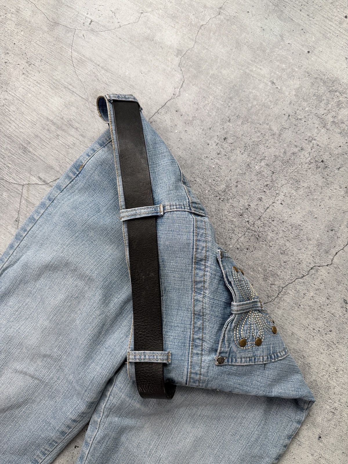Armani Armani Jeans Leather Black Belt Rare Vintage Size ONE SIZE - 4 Thumbnail
