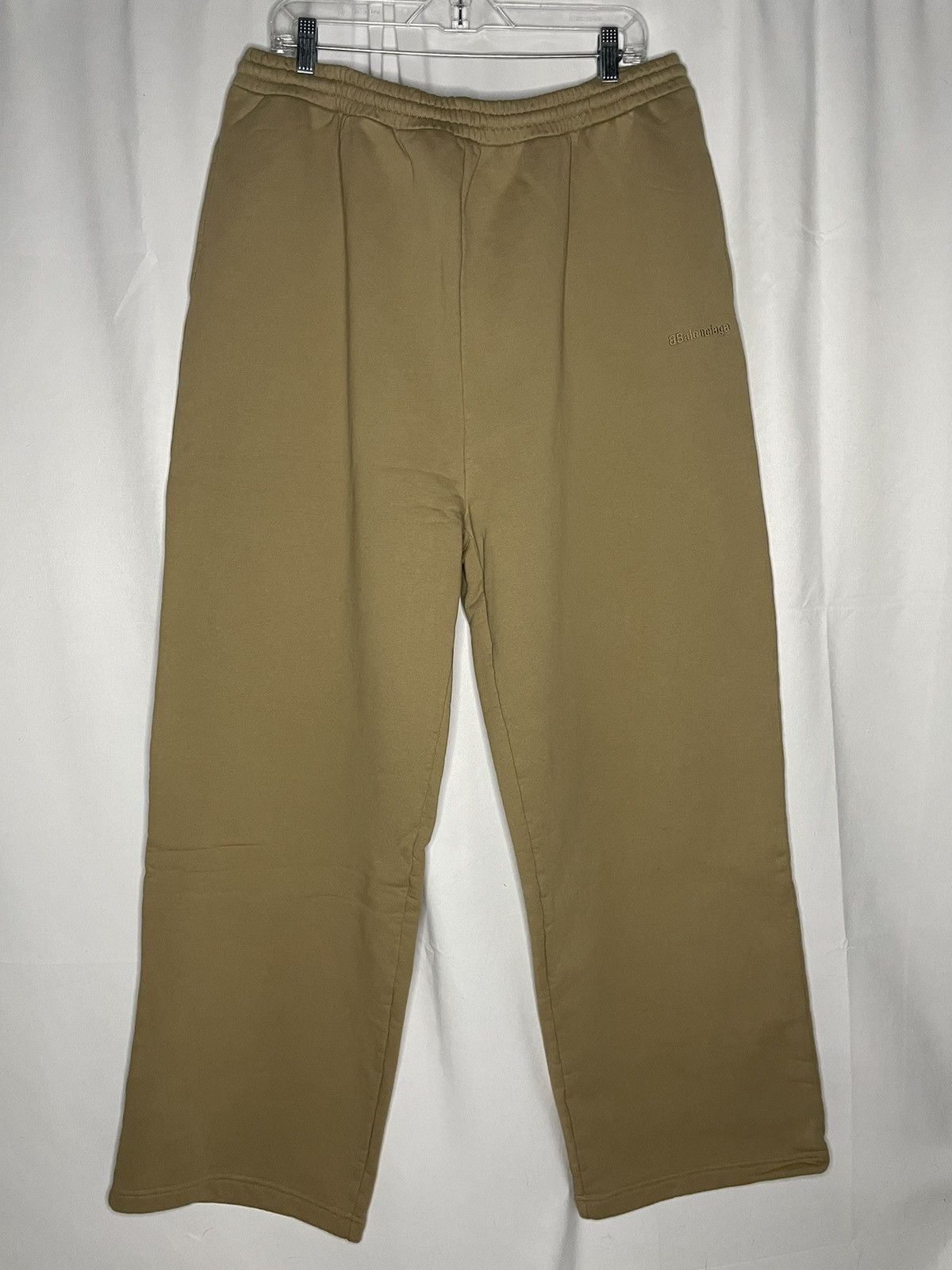 Image of Balenciaga Bb Corp Baggy Sweatpants in Beige, Men's (Size 36)