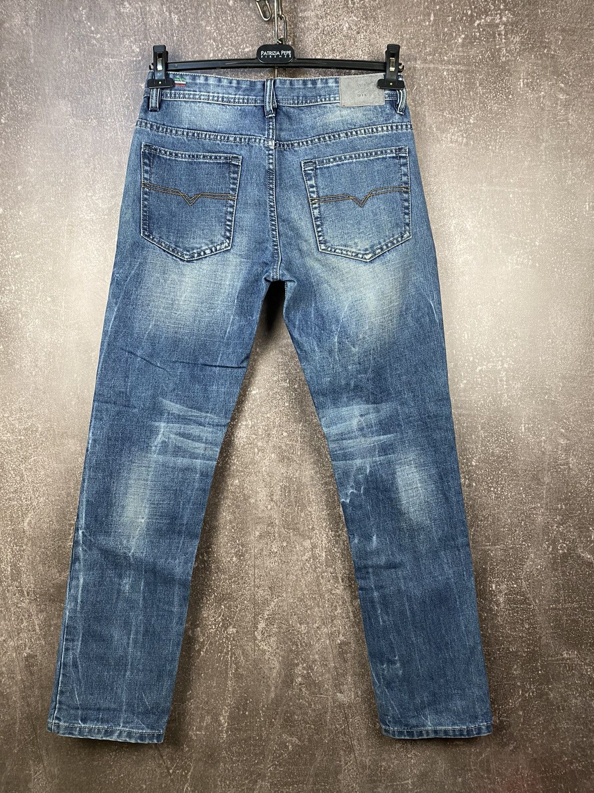 Adidas Vintage Diesel x Adidas Jeans Dirty Pants Faded Denim Y2K Size US 33 - 2 Thumbnail