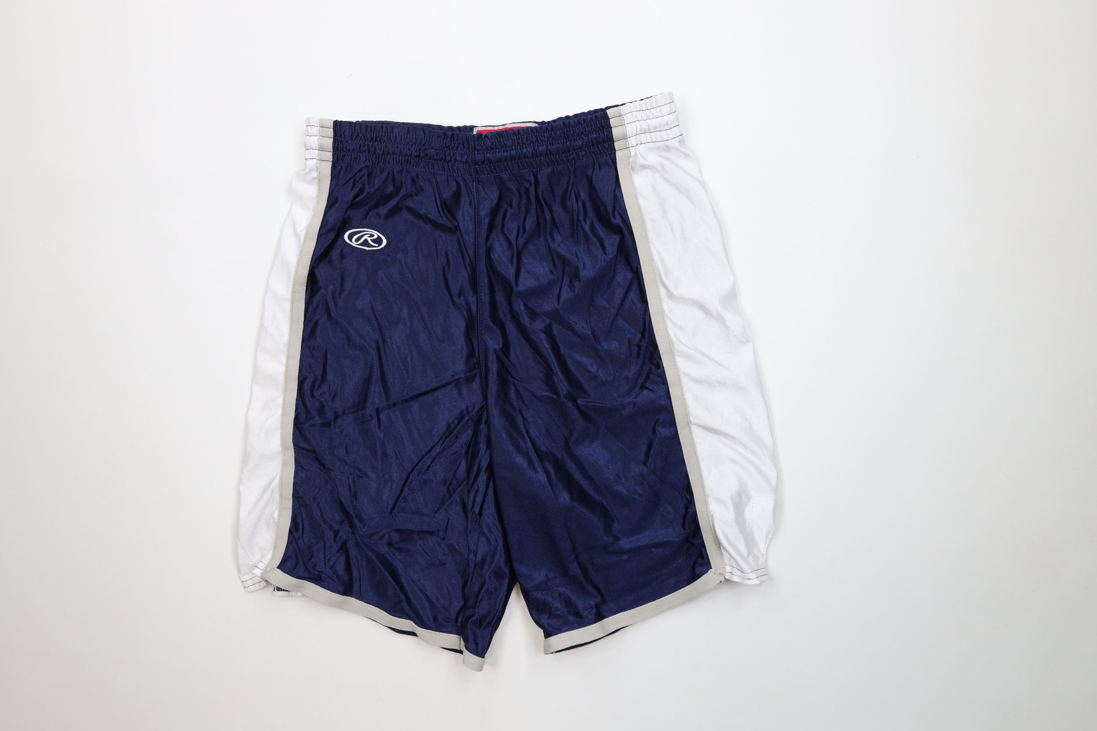 Vintage Vintage 90s Rawlings Silky Nylon Baseball Shorts Navy Blue Size US 32 / EU 48 - 1 Thumbnail