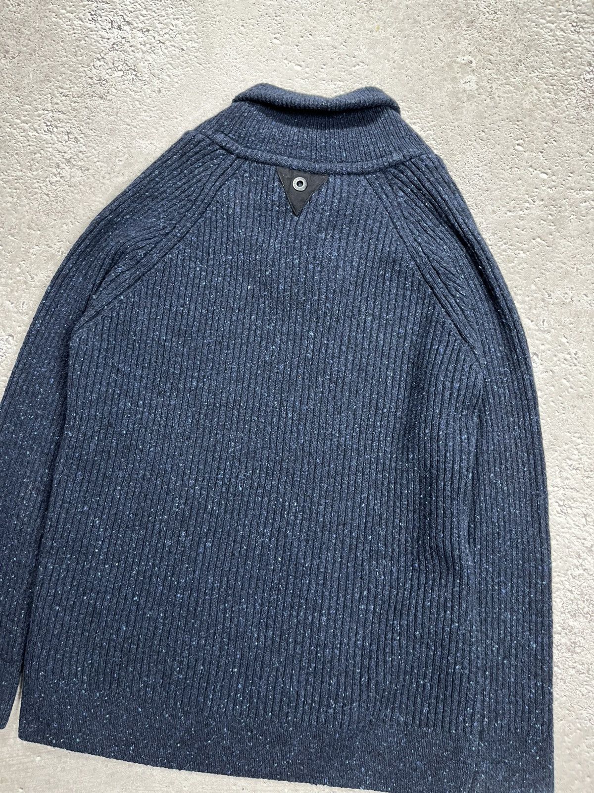 Barbour Barbour Wool Blend Ribbed Shawl Collar Sweater XL Navy Size US XL / EU 56 / 4 - 14 Thumbnail