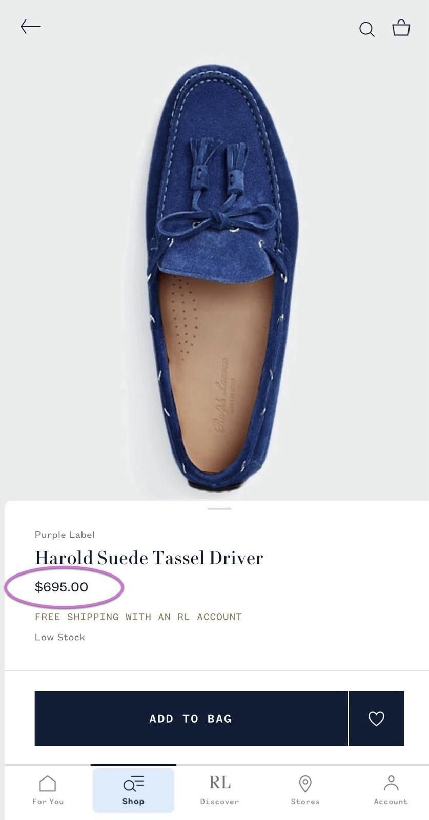 Ralph Lauren Purple Label Ralph Lauren Purple Label Harold Suede Loafers Size 8 EU 41 Size US 8 / EU 41 - 1 Thumbnail
