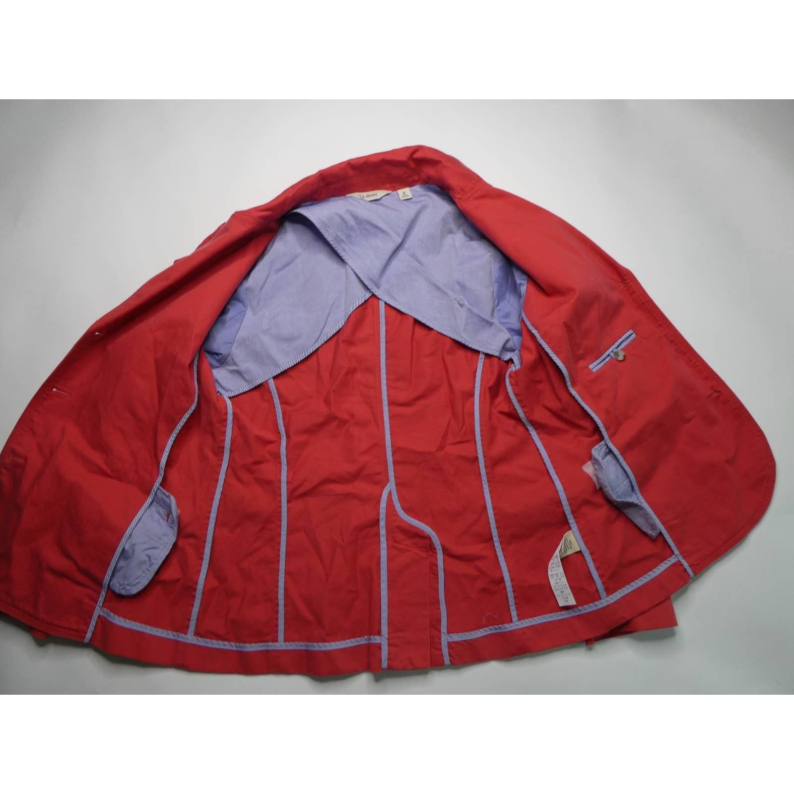 L.L. Bean LL Bean 3 Button cotton Blazer Jacket Size medium, NEW Size M / US 6-8 / IT 42-44 - 2 Thumbnail