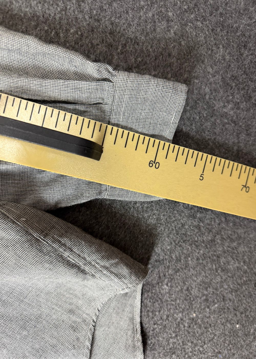 90s PRL Whitfield Cotton-Wool Workshirt-Micro-Check image 9