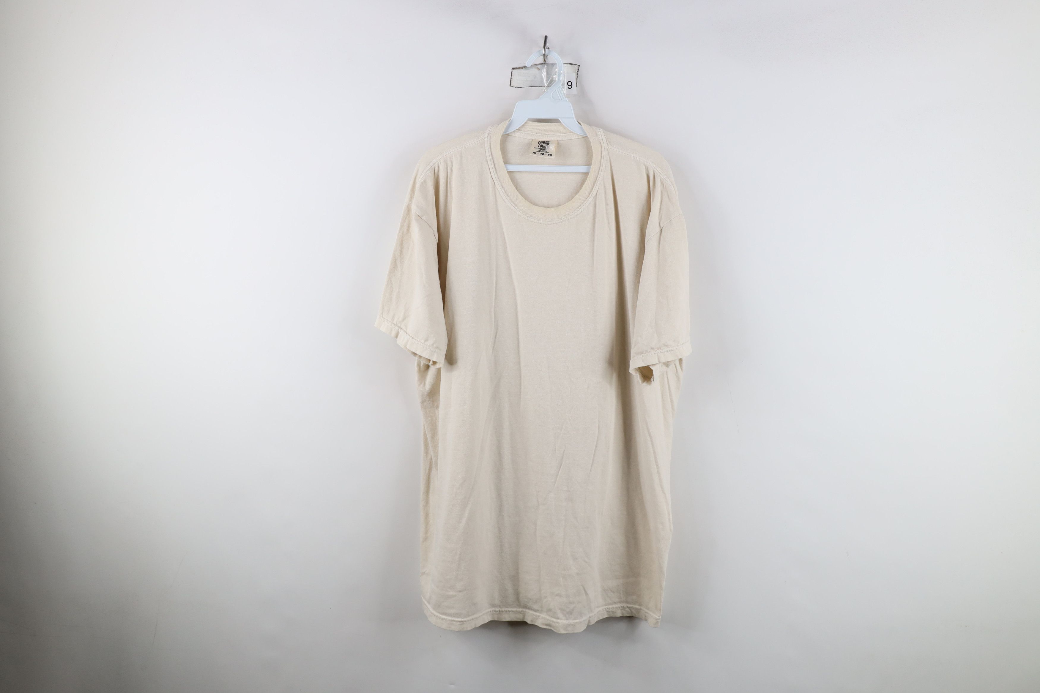 Vintage Vintage 90s Streetwear Short Sleeve T-Shirt Beige Cotton Size US XL / EU 56 / 4 - 1 Thumbnail